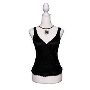 Vintage Gothic Glam Camisole Women's Size XS/32 Coquette Lace Trim Warner's